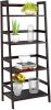 4-Tier Ladder Shelf, Multifunctional Ladder-Shaped Bookcase Storage Shelves, Bamboo Plant Stand Flower Pots Holder
