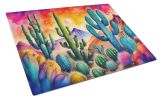 NEW Cactus in Color Glass Cutting Board Decorative Tempered Glass Kitchen Cutting and Serving Board Large Size Chopping Board