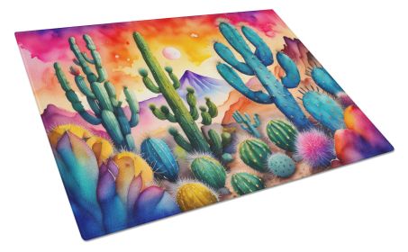 NEW Cactus in Color Glass Cutting Board Decorative Tempered Glass Kitchen Cutting and Serving Board Large Size Chopping Board