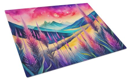 NEW Liatris in Color Glass Cutting Board Decorative Tempered Glass Kitchen Cutting and Serving Board Large Size Chopping Board