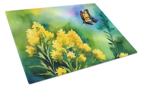 NEW Kentucky Goldenrod in Watercolor Glass Cutting Board Decorative Tempered Glass Kitchen Cutting and Serving Board Large Size Chopping Board