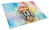 NEW Cocker Spaniel Hippie Dawg Glass Cutting Board Decorative Tempered Glass Kitchen Cutting and Serving Board Large Size Chopping Board