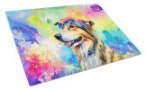 NEW Collie Hippie Dawg Glass Cutting Board Decorative Tempered Glass Kitchen Cutting and Serving Board Large Size Chopping Board