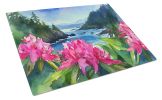 NEW Washington Coast Rhododendrons in Watercolor Glass Cutting Board Decorative Tempered Glass Kitchen Cutting and Serving Board Large Size Chopping B