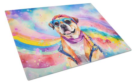 NEW Pug Hippie Dawg Glass Cutting Board Decorative Tempered Glass Kitchen Cutting and Serving Board Large Size Chopping Board