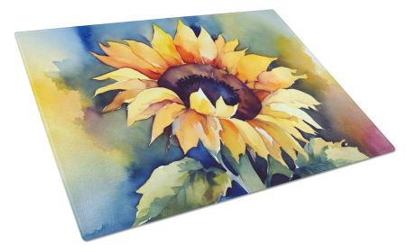 NEW Sunflowers in Watercolor Glass Cutting Board Decorative Tempered Glass Kitchen Cutting and Serving Board Large Size Chopping Board