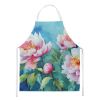 Peonies in Watercolor Apron Cooking Kitchen Server Baking Crafts Gardening for Adult Women Men, Unisex, Large, Multicolor