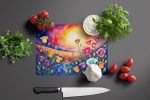 NEW Lisianthus in Color Glass Cutting Board Decorative Tempered Glass Kitchen Cutting and Serving Board Large Size Chopping Board