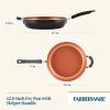 Easy Clean 12.5 Inch Ceramic Nonstick Frying Pan with Helper Handle, Dishwasher Safe, Black