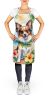 Papillon Luau Apron Cooking Kitchen Server Baking Crafts Gardening for Adult Women Men, Unisex, Large, Multicolor