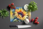 NEW Sunflowers in Watercolor Glass Cutting Board Decorative Tempered Glass Kitchen Cutting and Serving Board Large Size Chopping Board