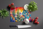 NEW Cactus in Color Glass Cutting Board Decorative Tempered Glass Kitchen Cutting and Serving Board Large Size Chopping Board