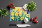 NEW Daffodils in Watercolor Glass Cutting Board Decorative Tempered Glass Kitchen Cutting and Serving Board Large Size Chopping Board