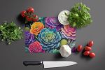 NEW Ornamental Kale in Color Glass Cutting Board Decorative Tempered Glass Kitchen Cutting and Serving Board Large Size Chopping Board