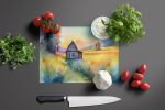 NEW Montana Bitterroot in Watercolor Glass Cutting Board Decorative Tempered Glass Kitchen Cutting and Serving Board Large Size Chopping Board