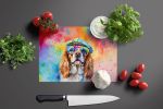 NEW Cavalier Spaniel Hippie Dawg Glass Cutting Board Decorative Tempered Glass Kitchen Cutting and Serving Board Large Size Chopping Board