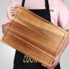 Solid Acacia Wood Cutting Boards for Kitchen Decor Wooden Charcuterie Board Meat Cheese Boards Butcher Block Pizza Bread Serving Board Hardwood Choppi
