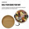 Build-a-Board 14-Inch Round Bamboo Charcuterie and Snack Board with Clear Locking Lid