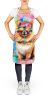 Pomeranian Hippie Dawg Apron Cooking Kitchen Server Baking Crafts Gardening for Adult Women Men, Unisex, Large, Multicolor