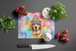 NEW Golden Retriever Hippie Dawg Glass Cutting Board Decorative Tempered Glass Kitchen Cutting and Serving Board Large Size Chopping Board