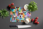 NEW Boxer Hippie Dawg Glass Cutting Board Decorative Tempered Glass Kitchen Cutting and Serving Board Large Size Chopping Board