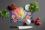 NEW Lilies in Color Glass Cutting Board Decorative Tempered Glass Kitchen Cutting and Serving Board Large Size Chopping Board