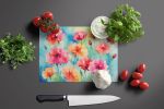 NEW Carnations in Watercolor Glass Cutting Board Decorative Tempered Glass Kitchen Cutting and Serving Board Large Size Chopping Board
