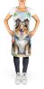 Sheltie Luau Apron Cooking Kitchen Server Baking Crafts Gardening for Adult Women Men, Unisex, Large, Multicolor