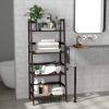 4-Tier Ladder Shelf, Multifunctional Ladder-Shaped Bookcase Storage Shelves, Bamboo Plant Stand Flower Pots Holder