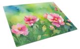 NEW Iowa Wild Prairie Roses in Watercolor Glass Cutting Board Decorative Tempered Glass Kitchen Cutting and Serving Board Large Size Chopping Board