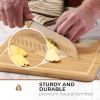 Large Wooden Cutting Board for Kitchen Meal Prep & Serving - Bamboo Cutting Boards with Juice Groove Side Handles