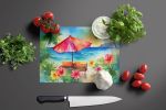 NEW Hawaii Hawaiian Hibiscus in Watercolor Glass Cutting Board Decorative Tempered Glass Kitchen Cutting and Serving Board Large Size Chopping Board