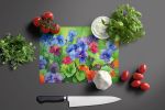 NEW Illinois Violet in Watercolor Glass Cutting Board Decorative Tempered Glass Kitchen Cutting and Serving Board Large Size Chopping Board