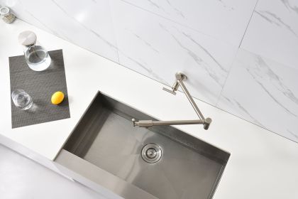Pot Filler Faucet Wall Mount (Color: Brushed Nickel)
