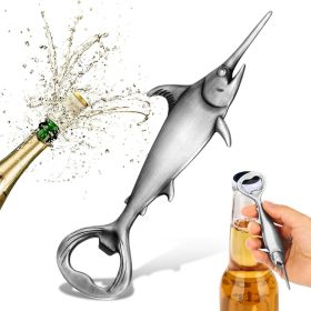 Creative Swordfish Handle Metal Beer Bottle Openers Kitchen Bar Accessories Tools Beer Gifts Beer Openors Kitchen Gadgets (Option: Dark Silver KPQ4202)