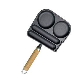 Household Cast Iron Roasting Sausage Skillet for Breakfast (Type: Style B, Color: As pic show)
