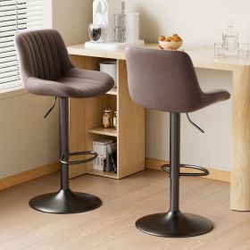 High bar stools are suitable for modern-style kitchen islands, home bars or coffee areas (Color: Brown2)