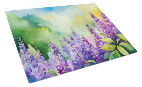 NEW Idaho Syringa in Watercolor Glass Cutting Board Decorative Tempered Glass Kitchen Cutting and Serving Board Large Size Chopping Board (Default: Default)