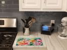 NEW Indiana Peonies in Watercolor Glass Cutting Board Decorative Tempered Glass Kitchen Cutting and Serving Board Large Size Chopping Board