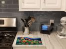 NEW Colorado Rocky Mountain Columbine in Watercolor Glass Cutting Board Decorative Tempered Glass Kitchen Cutting and Serving Board Large Size Choppin