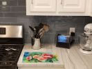 NEW Georgia Cherokee Rose in Watercolor Glass Cutting Board Decorative Tempered Glass Kitchen Cutting and Serving Board Large Size Chopping Board